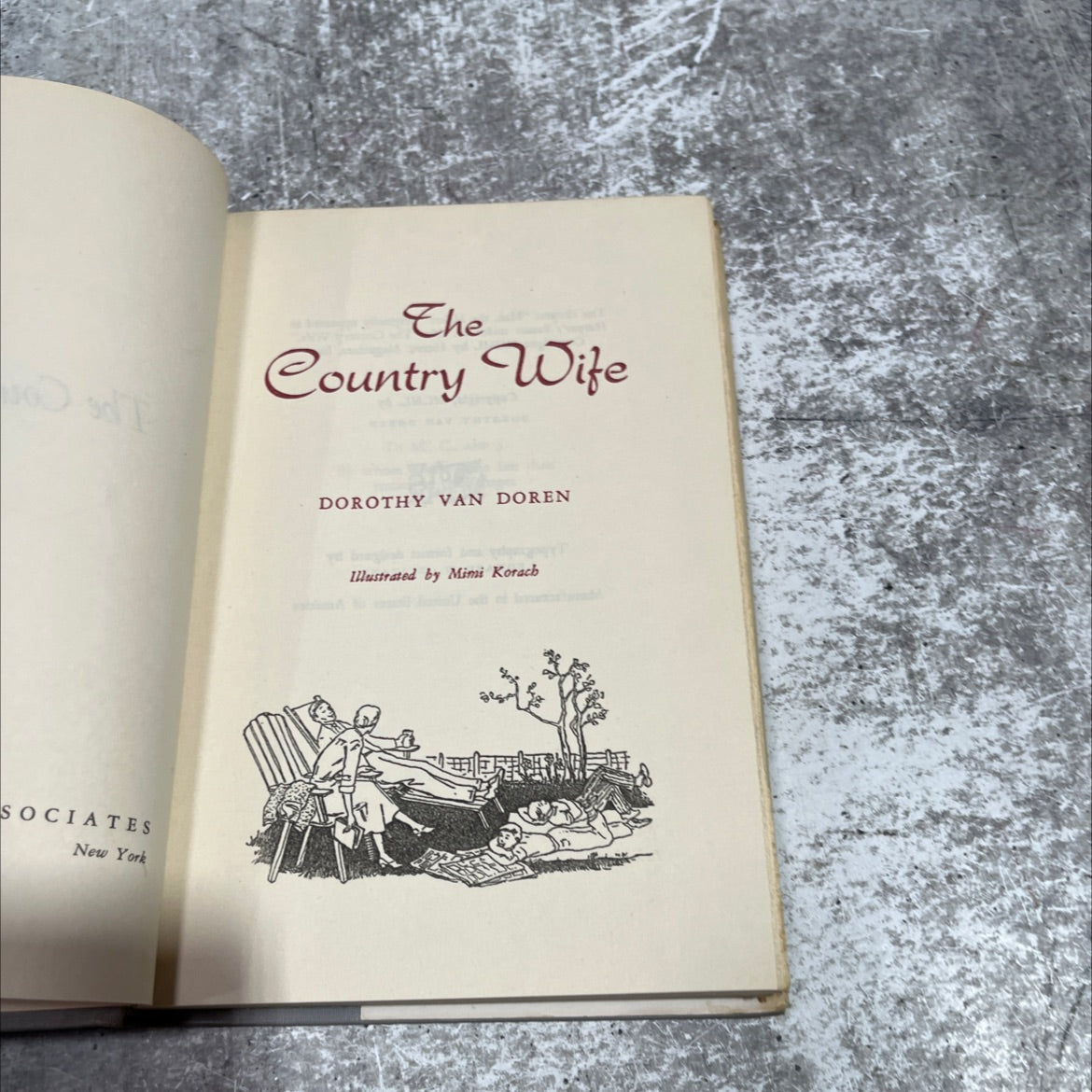 the country wife book, by dorothy van doren, 1950 Hardcover image 2