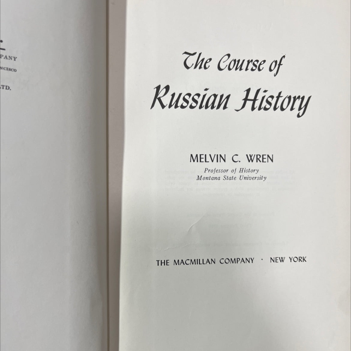 the course of russian history book, by melvin c. wren, 1958 Hardcover image 2