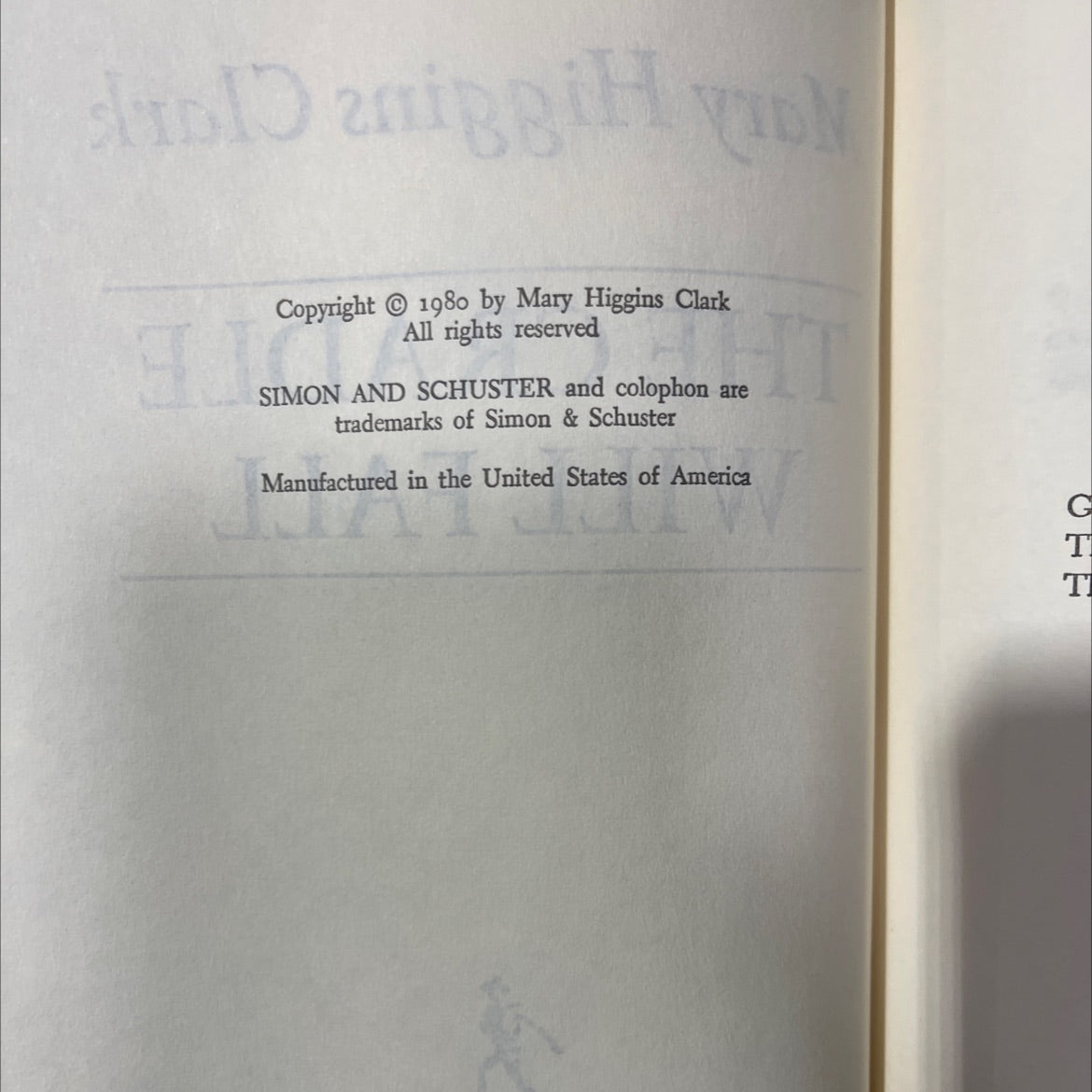 the cradle will fall book, by Mary Higgins Clark, 1980 Hardcover image 3