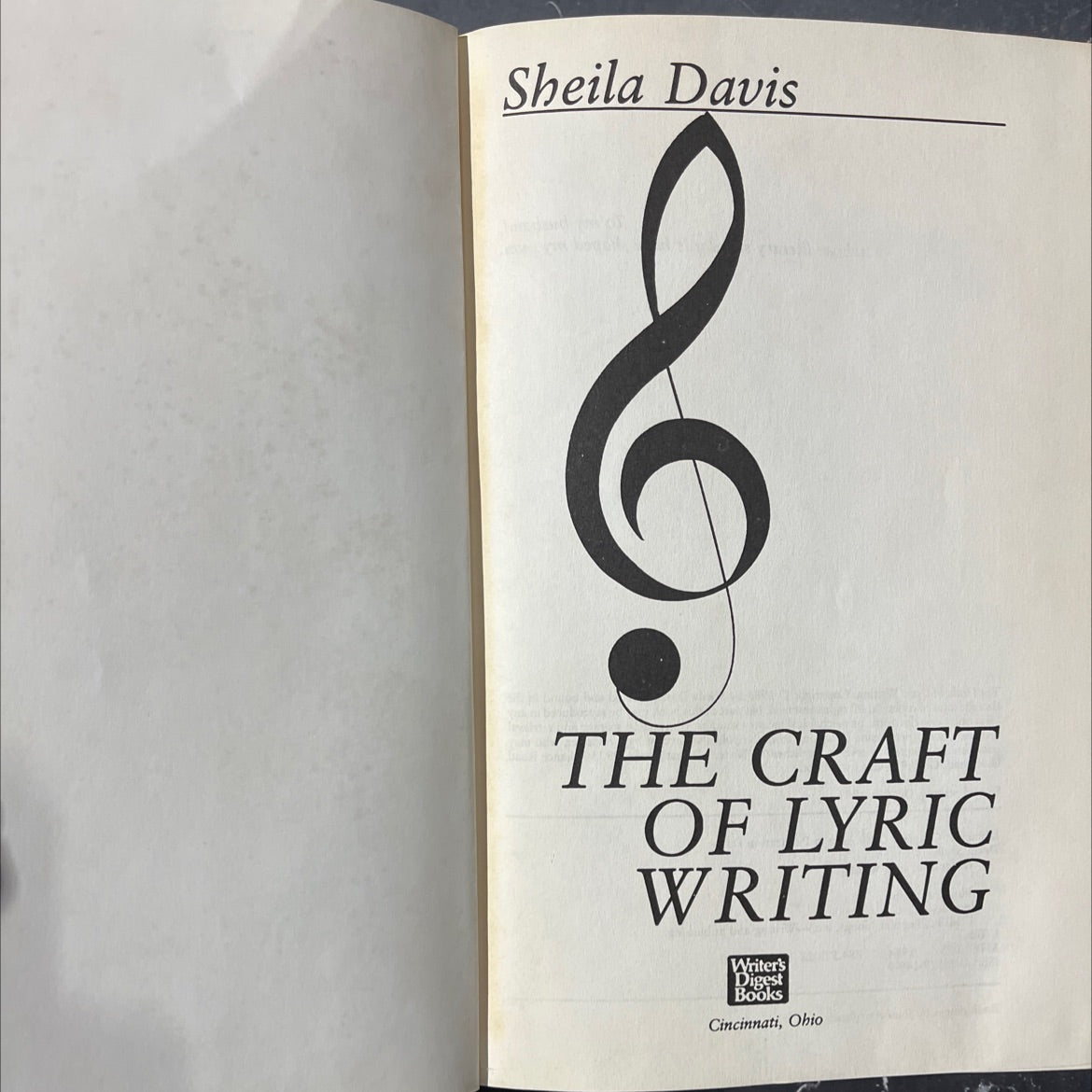 the craft of lyric writing book, by Sheila Davis, 1985 Hardcover image 2