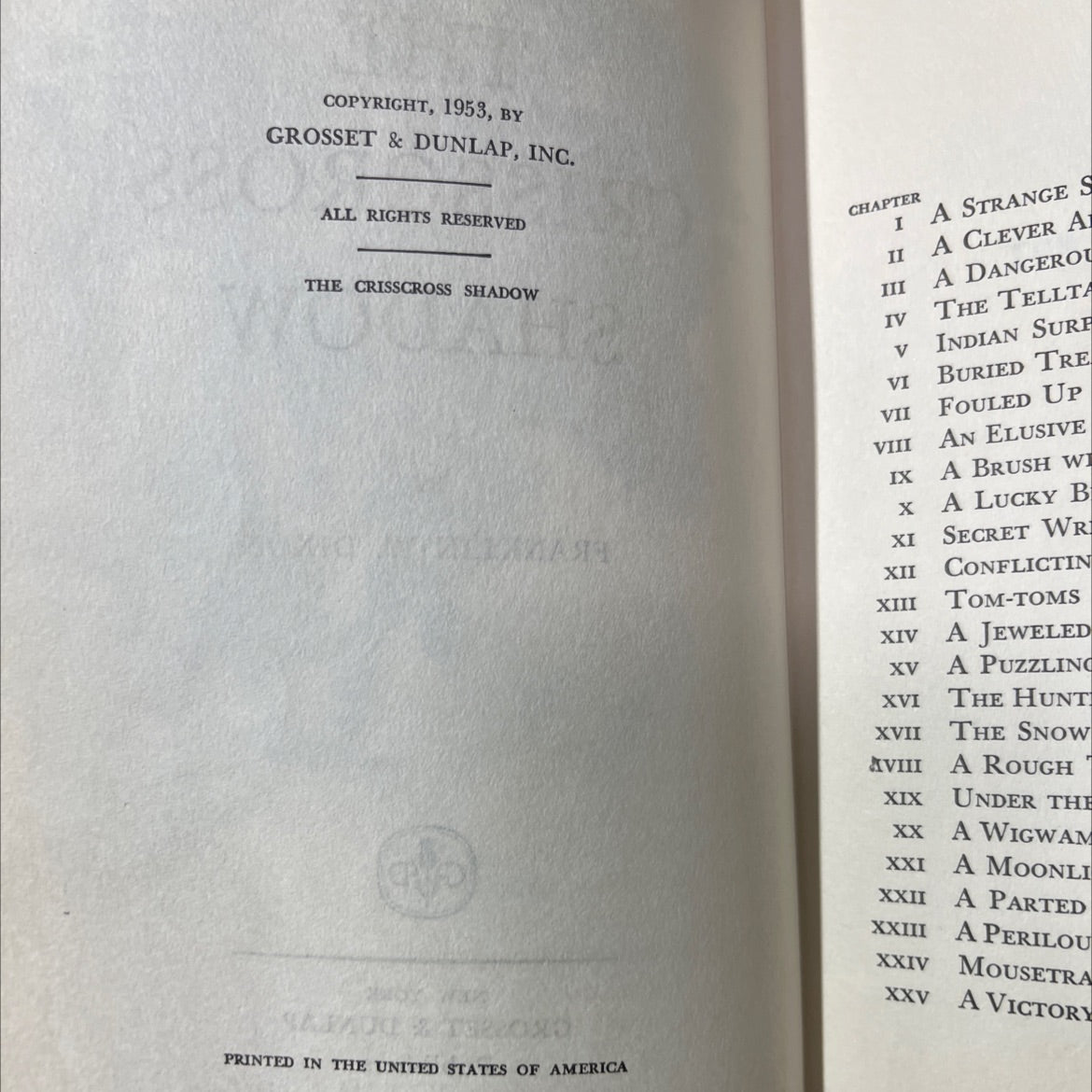 the crisscross shadow book, by franklin w. dixon, 1953 Hardcover image 3