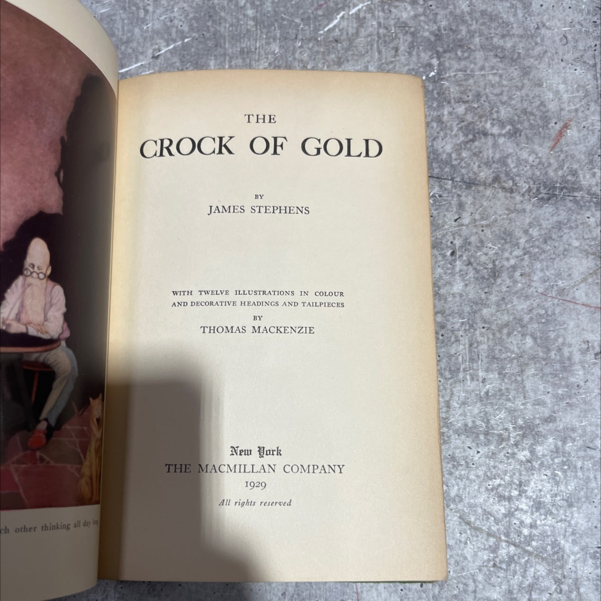 the crock of gold book, by james stephens, 1929 Hardcover image 2