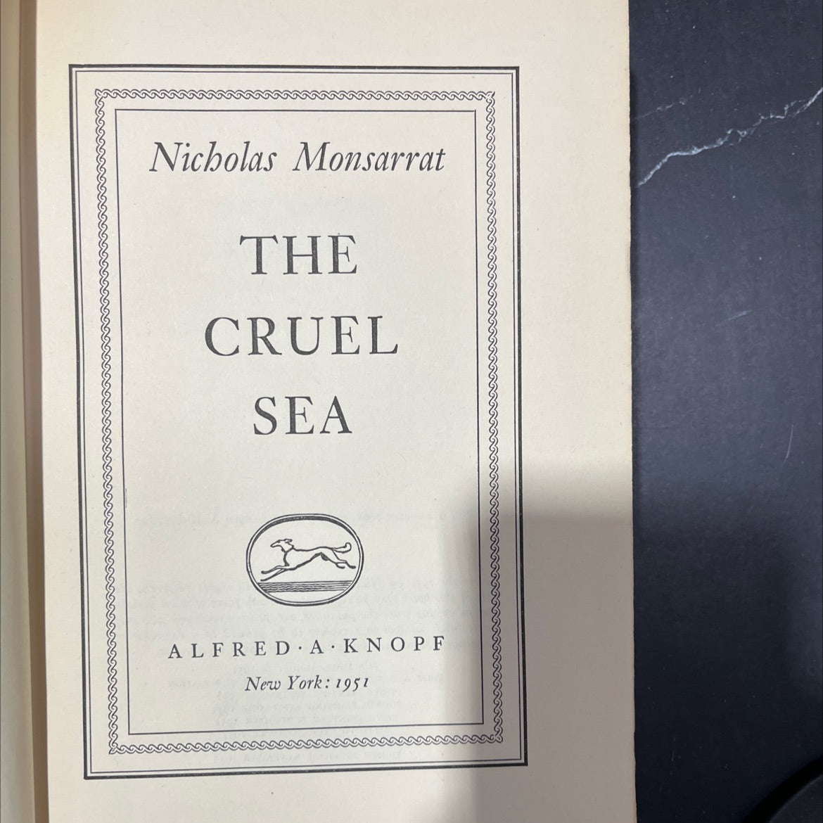 the cruel sea book, by Nicholas Monsarrat, 1951 Hardcover image 2