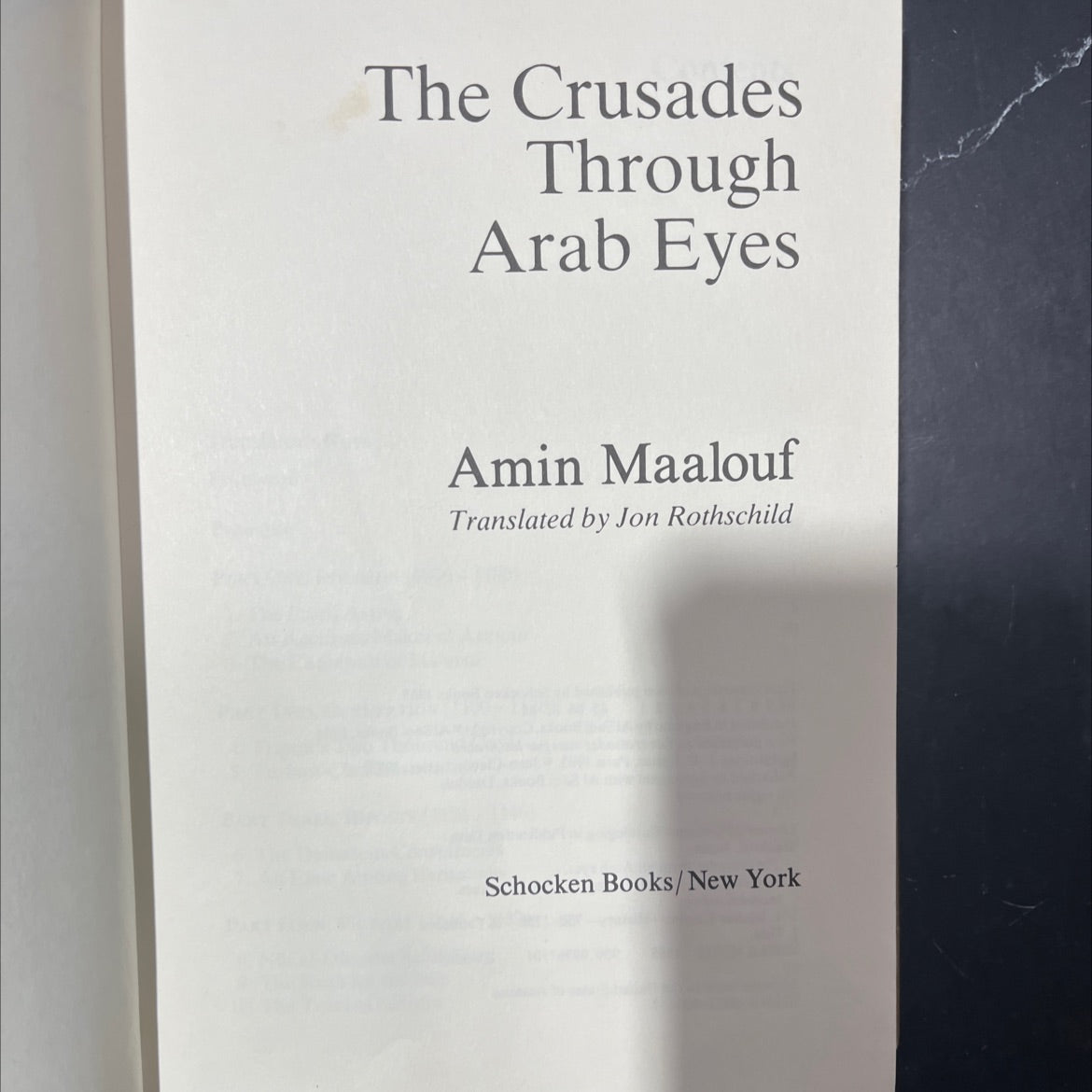 the crusades through arab eyes book, by amin maalouf, 1985 Hardcover image 2