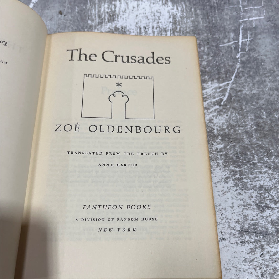the crusades book, by zoé oldenbourg, 1966 Hardcover image 2