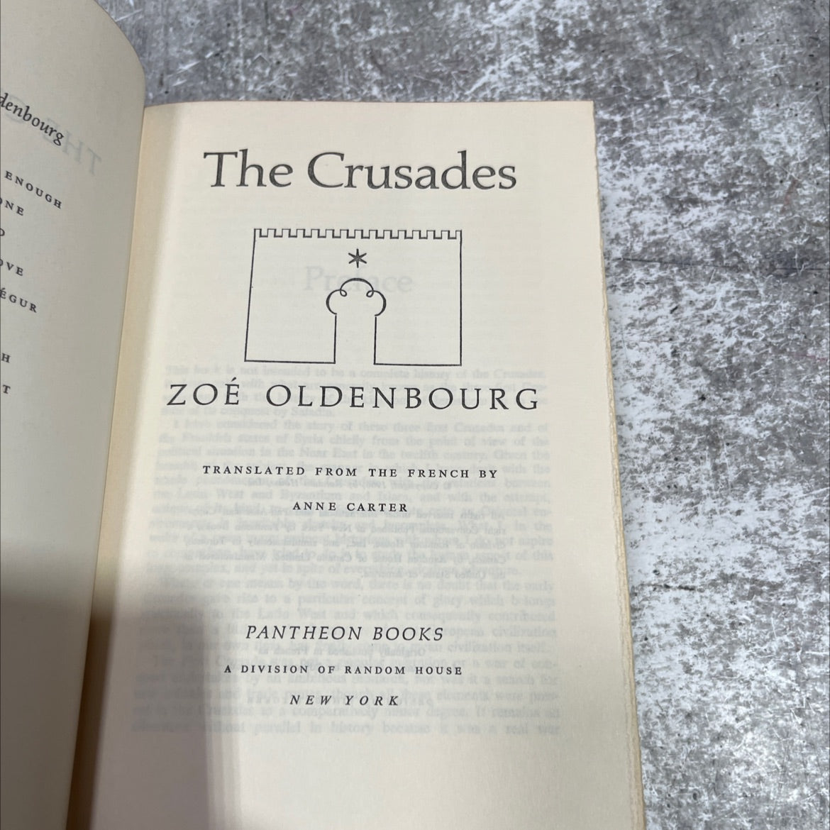 the crusades book, by zoé oldenbourg, 1966 Hardcover image 2