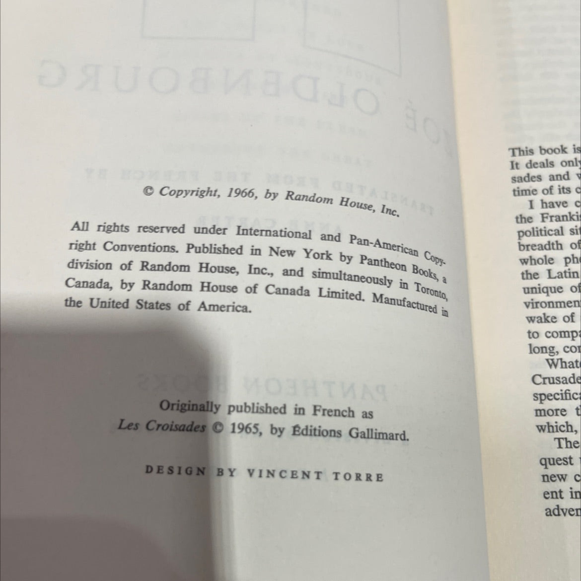 the crusades book, by zoé oldenbourg, 1966 Hardcover image 3