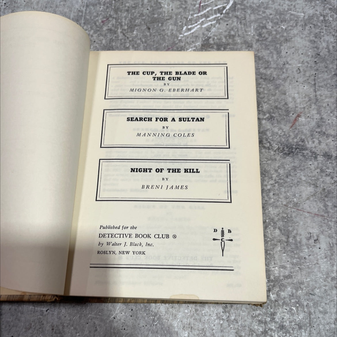 the cup, the blade or the gun book, by mignon g. eberhart, 1961 Hardcover image 2