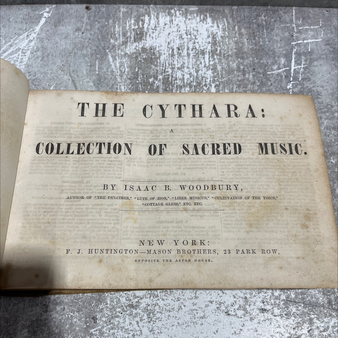 the cythara: collection of sacred music book, by isaac b. woodbury, 1854 Paperback image 2