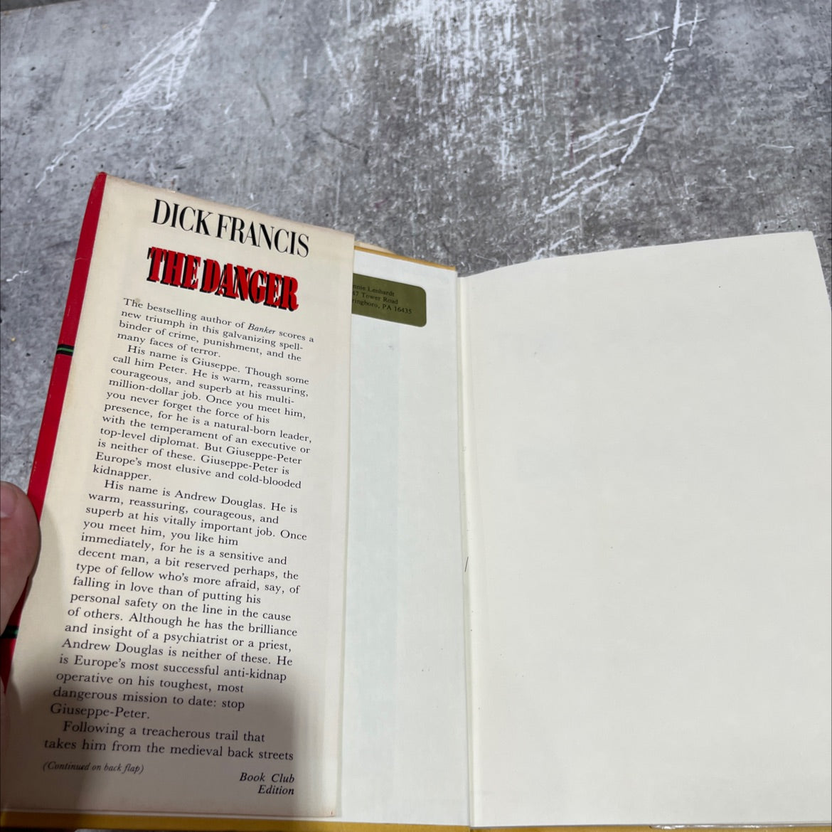 the danger book, by Dick Francis, 1984 Hardcover image 4