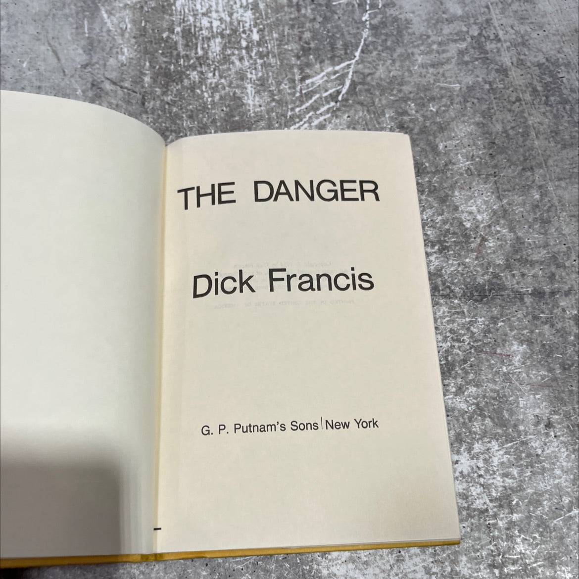 the danger book, by Dick Francis, 1984 Hardcover image 2