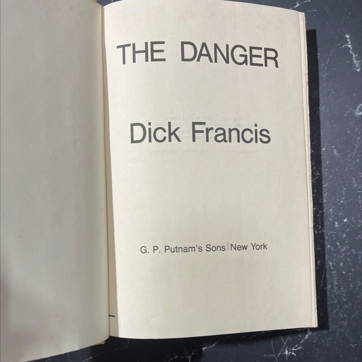 the danger book, by Dick Francis, 1984 Hardcover image 2