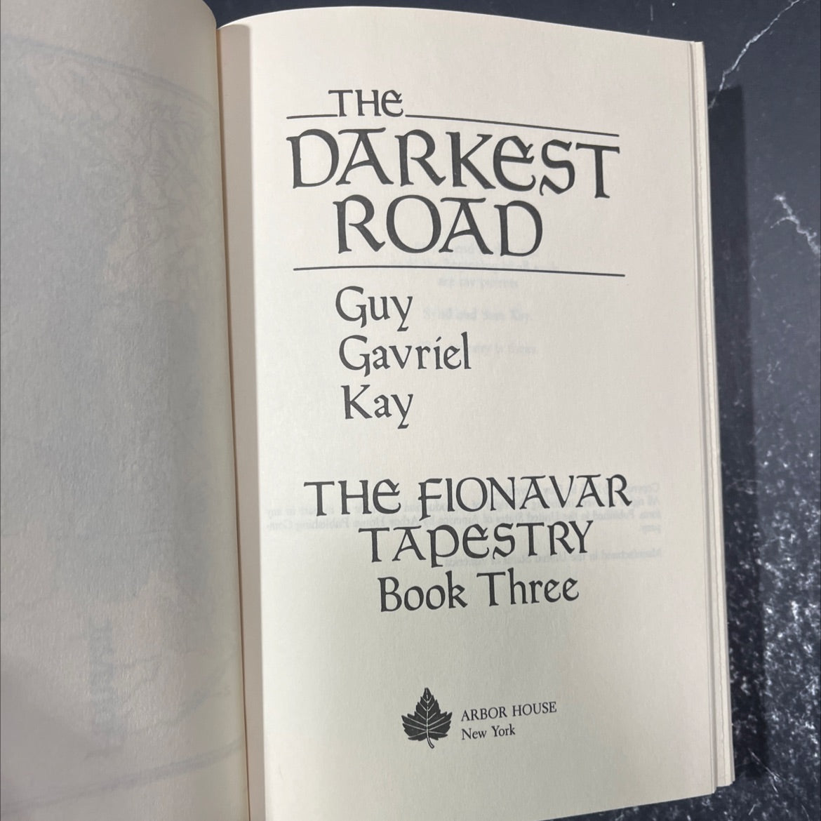 the darkest road book, by Guy Gavriel Kay, 1986 Hardcover image 2