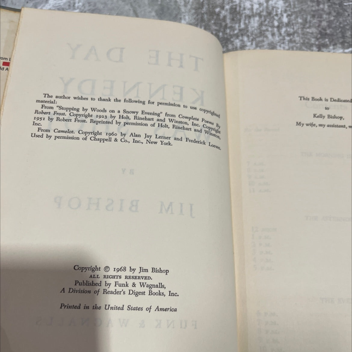 the day kennedy was shot book, by jim bishop, 1968 Hardcover image 3