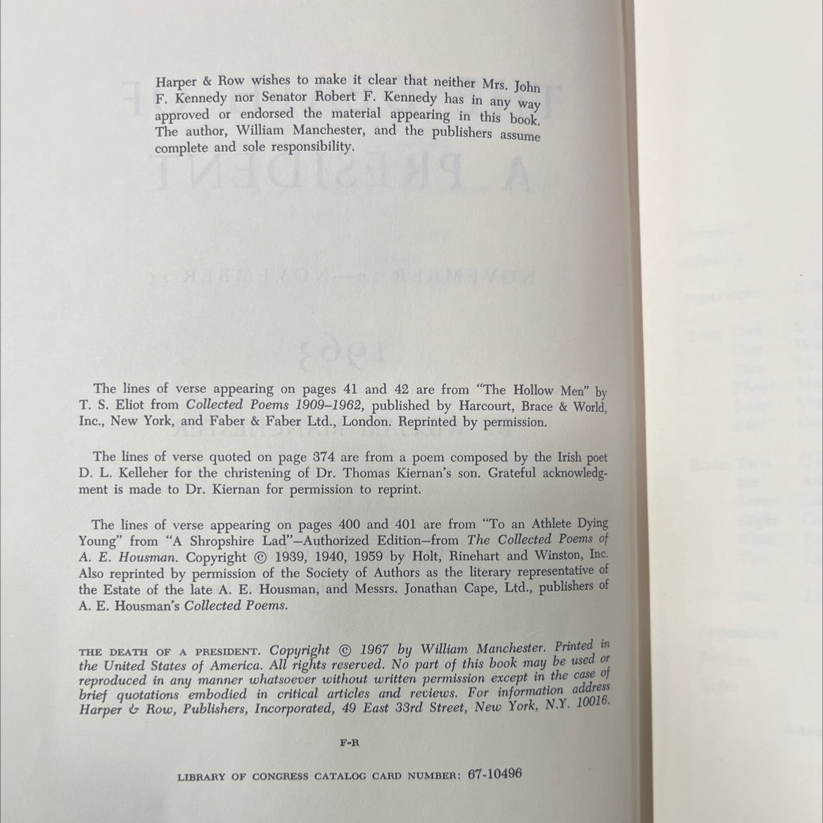 the death of a president book, by william manchester, 1967 Hardcover image 3