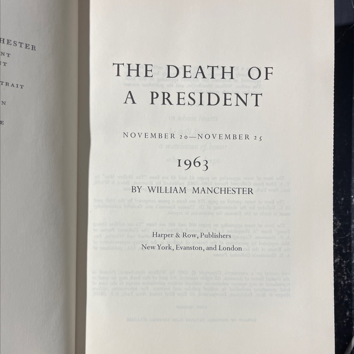 the death of a president book, by william manchester, 1967 Hardcover image 2