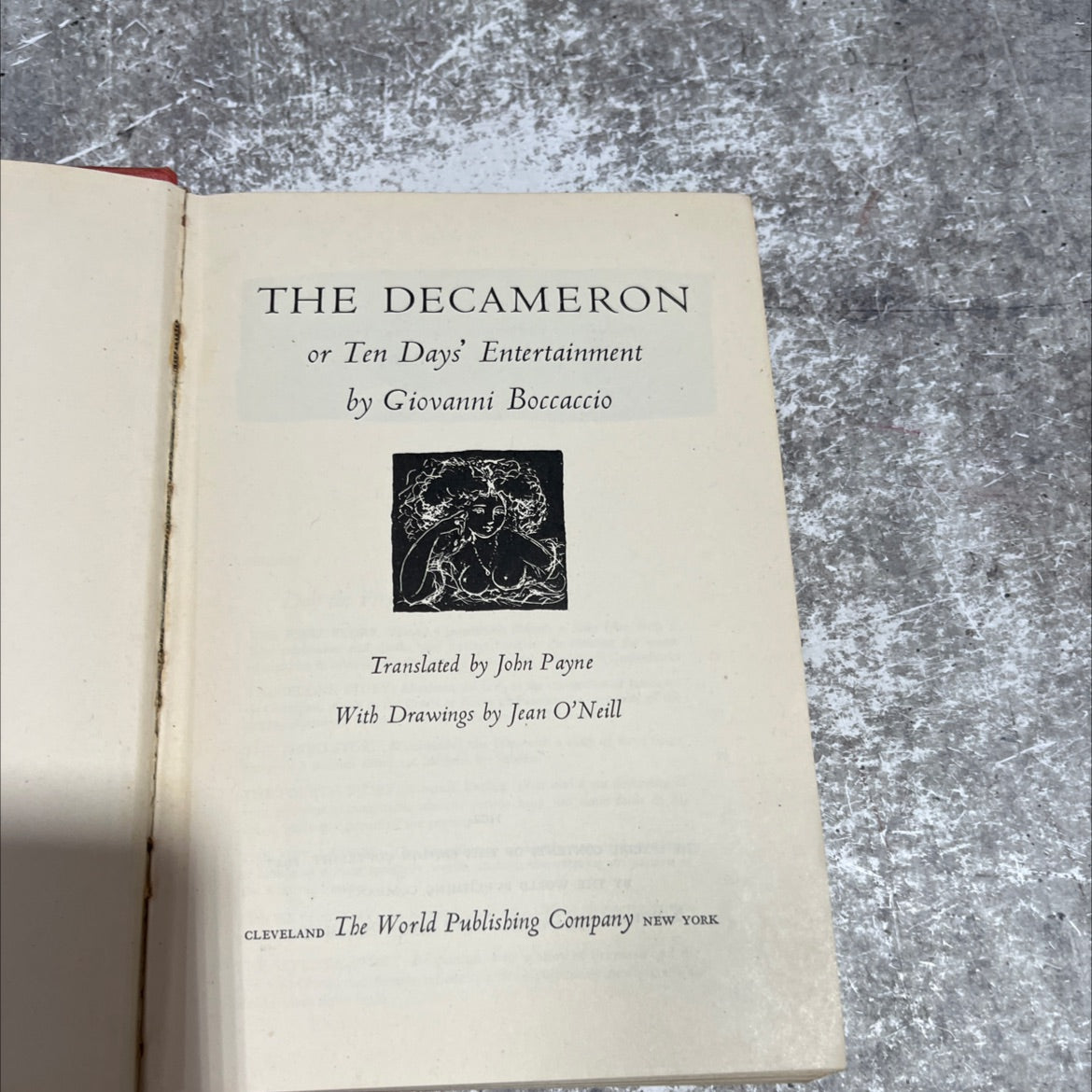 the decameron. or ten days' entertainment book, by Giovanni Boccaccio, 1947 Hardcover image 2