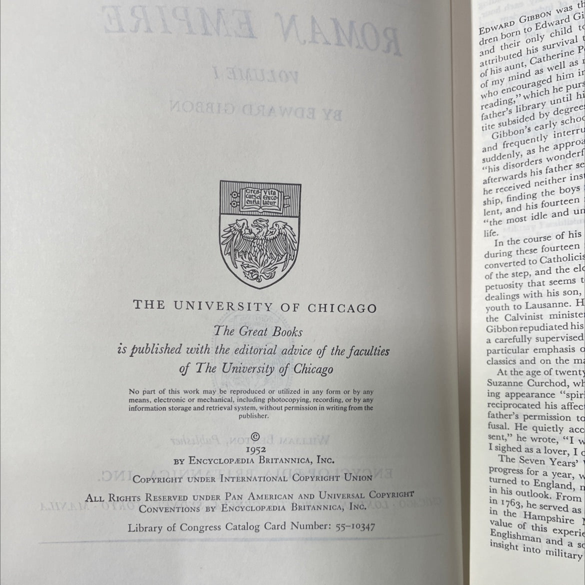 the decline and fall of the roman empire volume i book, by edward gibbon, 1952 Hardcover image 3