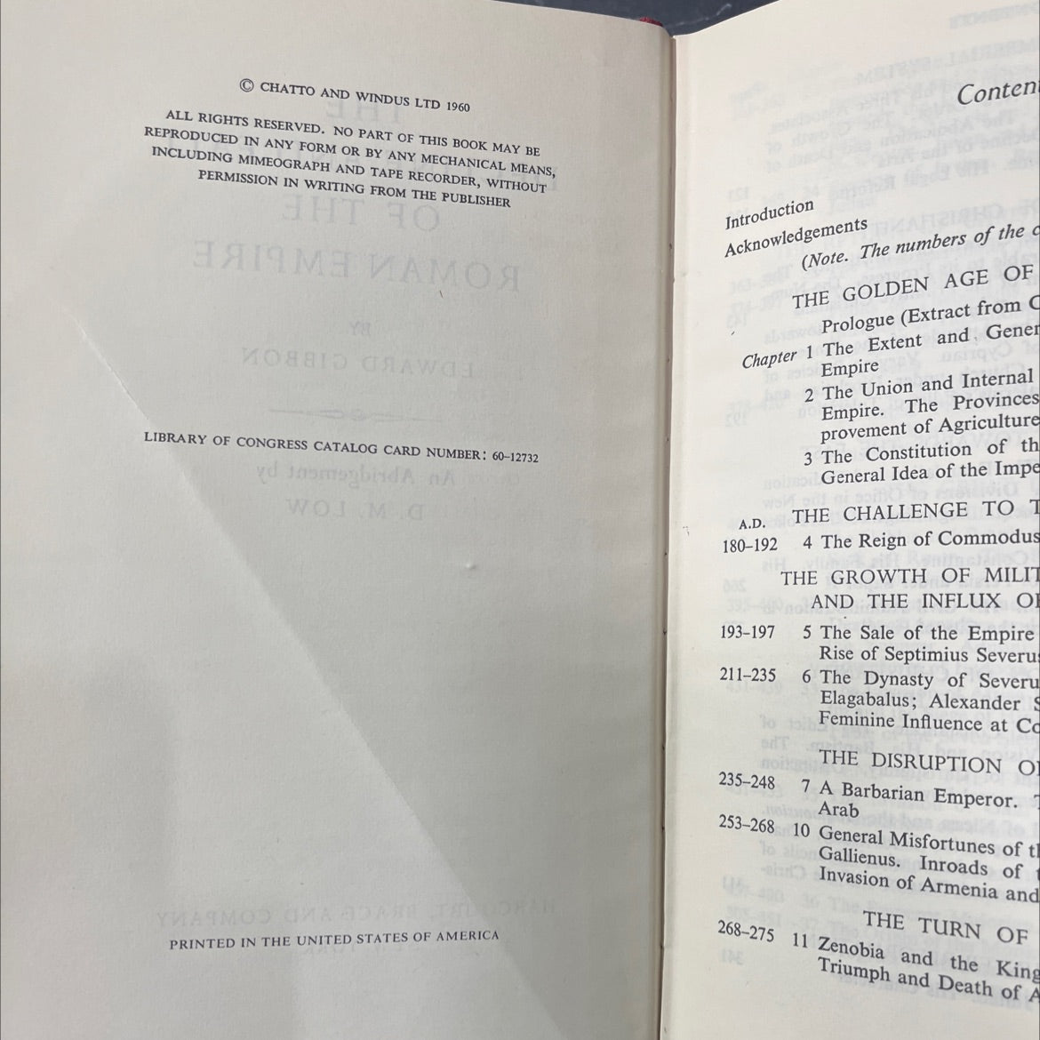 the decline and fall of the roman empire book, by edward gibbon, 1960 Hardcover image 3