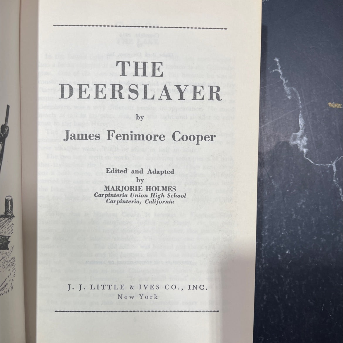 the deerslayer book, by james fenimore cooper, 1954 Leather image 2