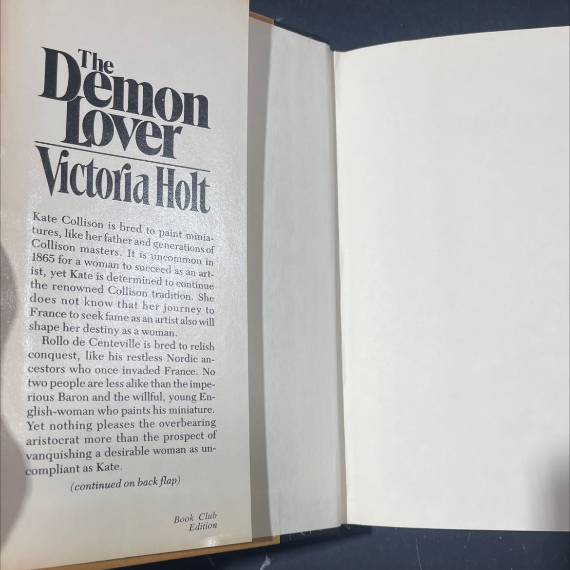 the demon lover book, by victoria holt, 1982 Hardcover image 4