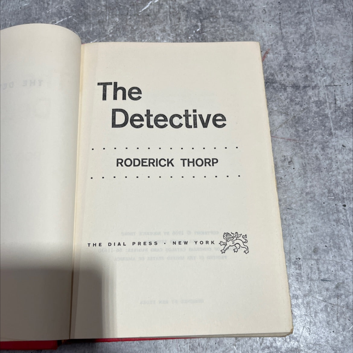 the detective book, by roderick thorp, 1966 Hardcover image 2