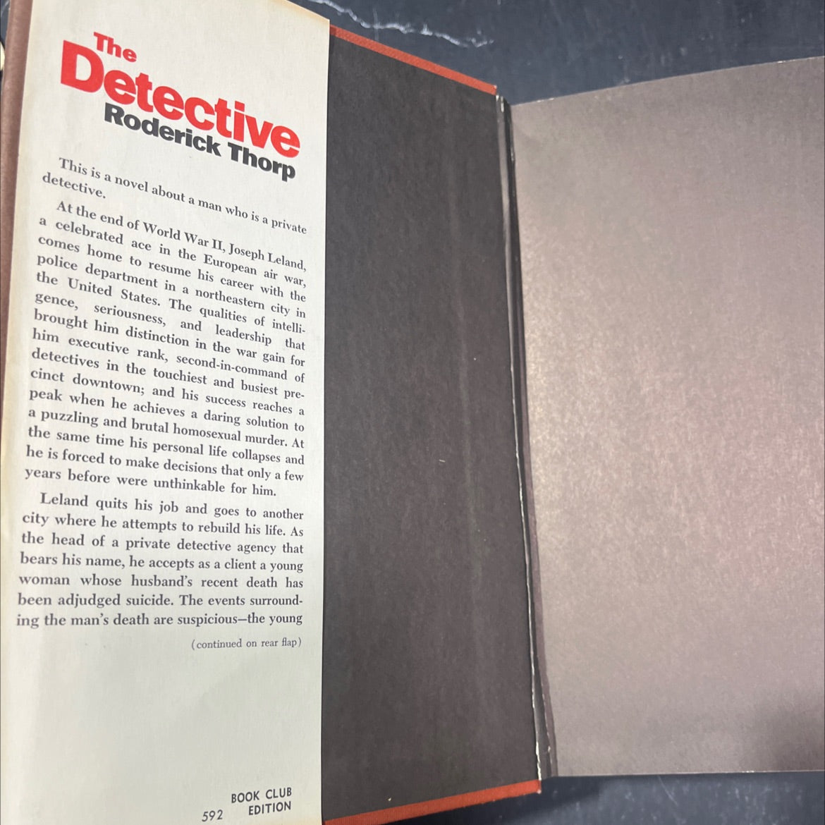 the detective book, by roderick thorp, 1966 Hardcover image 4
