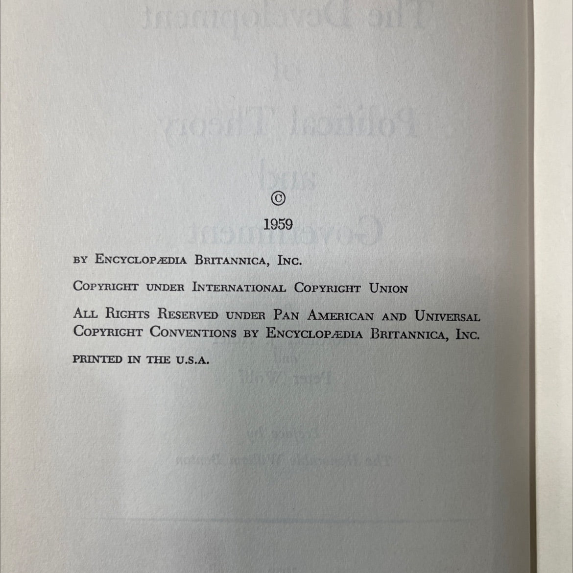 the development of political theory and government book, by mortimer j. adler and peter wolff, 1959 Hardcover image 3