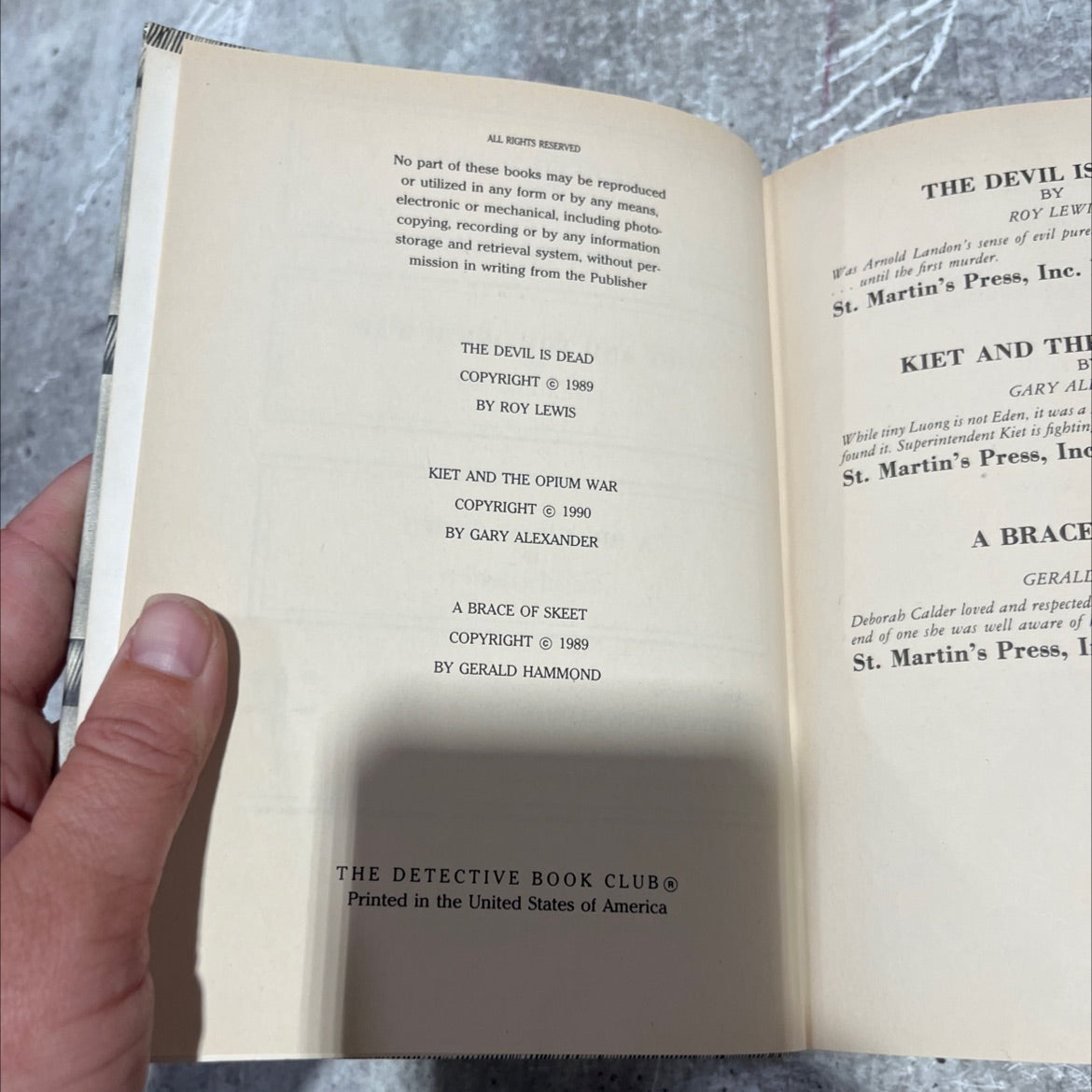 the devil is dead book, by roy lewis, 1989 Hardcover image 3