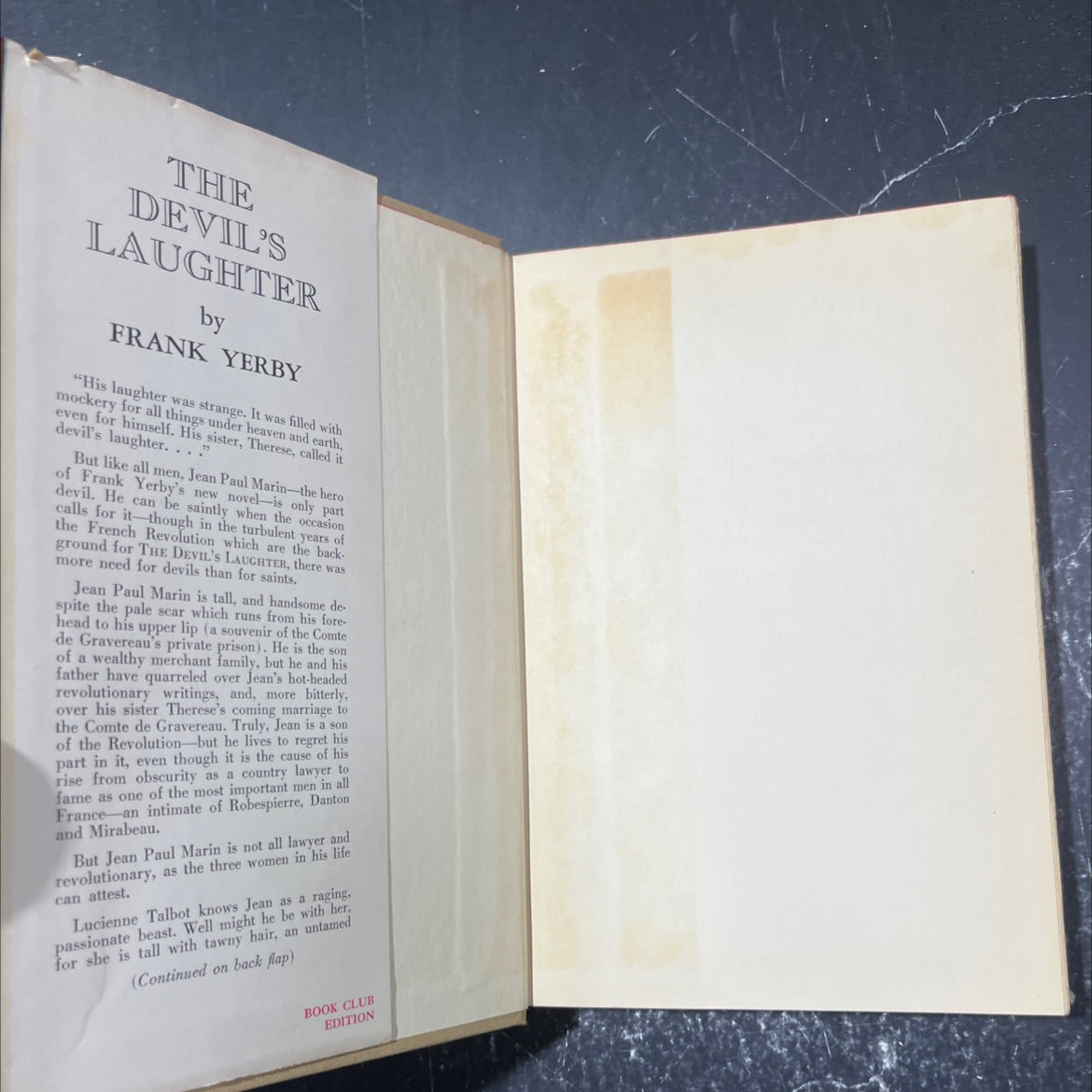 the devil's laughter book, by Frank Yerby, 1953 Hardcover image 4