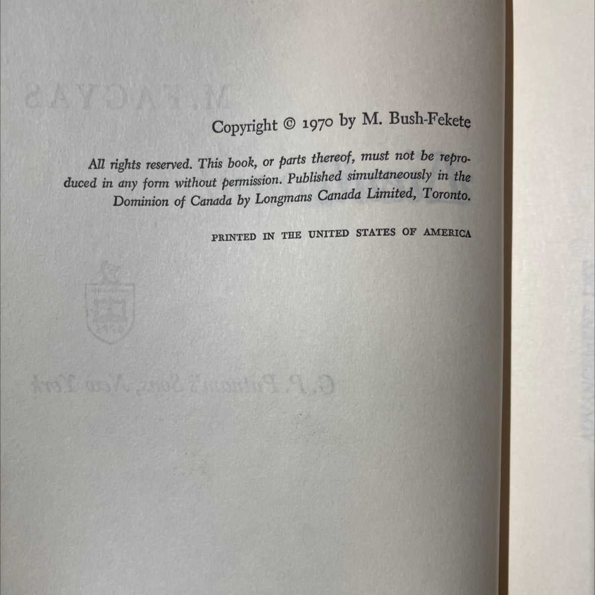 the devil's lieutenant book, by M. Fagyas, 1970 Hardcover image 3