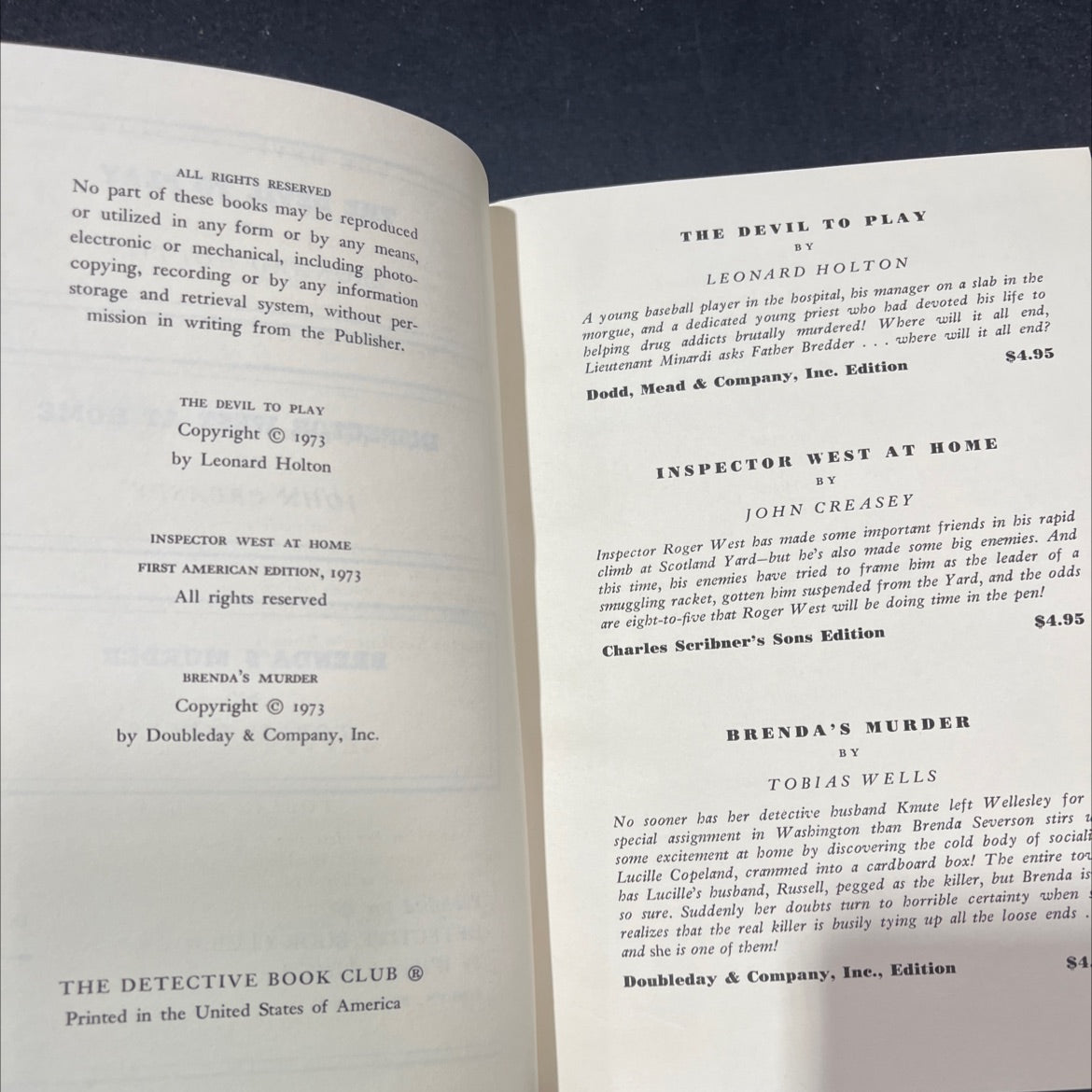the devil to play book, by leonard holton, 1973 Hardcover image 3