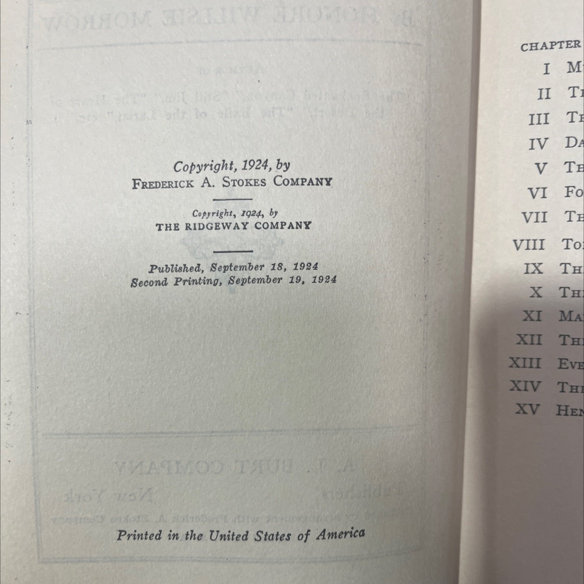 the devonshers book, by honoré willsie morrow, 1924 Hardcover, Antique, Heavily Used image 3