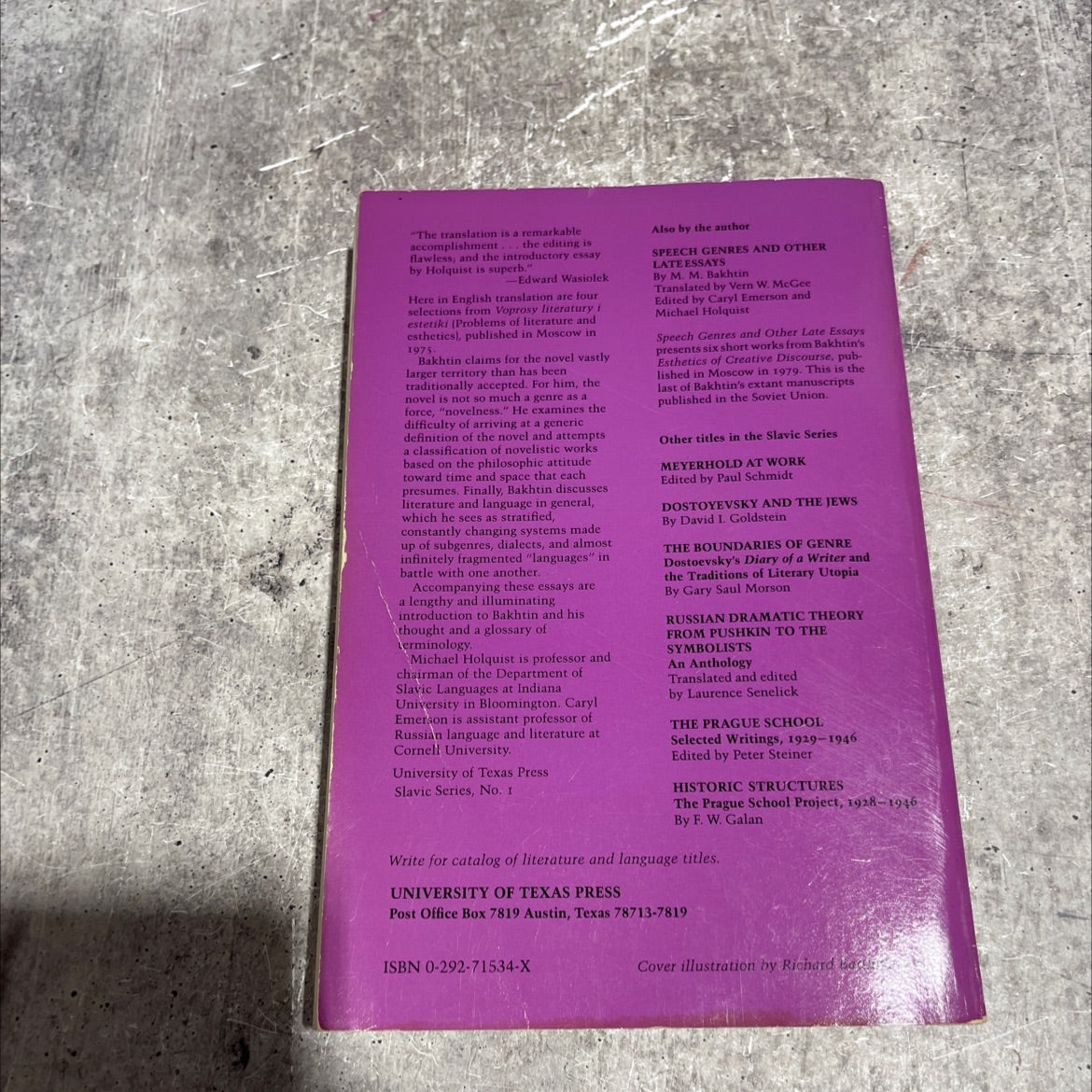 the dialogic imagination book, by m. m. bakhtin, 1981 Paperback image 4