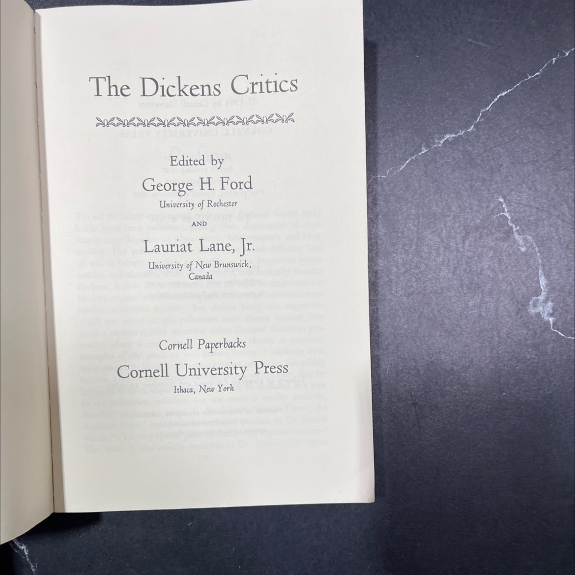 the dickens critics akakaka book, by George H. Ford, Lauriat Lane, Jr., 1963 Paperback image 2