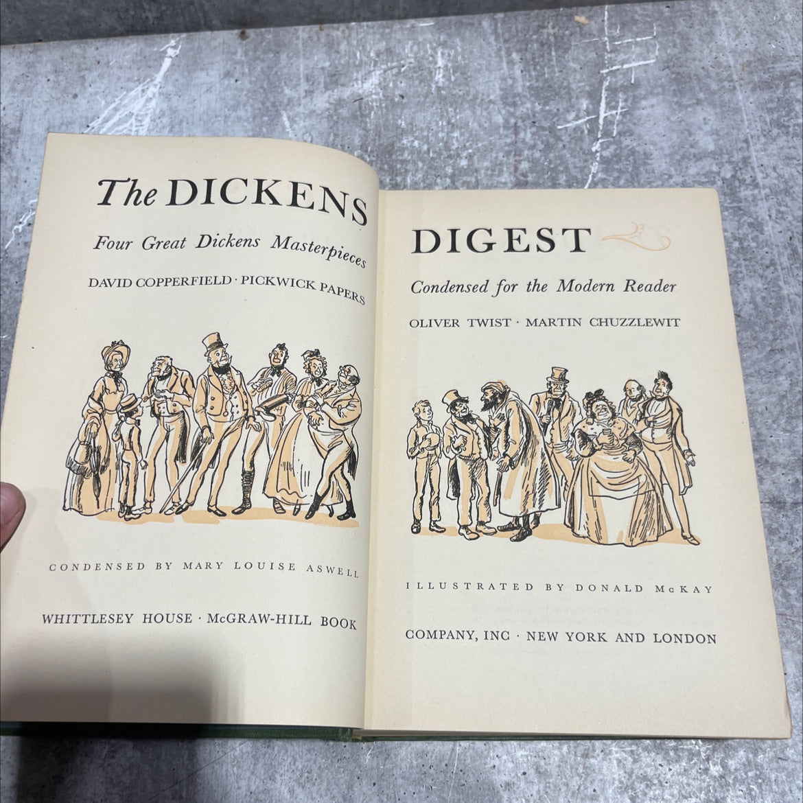the dickens four great dickens masterpieces book, by charles dickens, 1943 Hardcover image 2