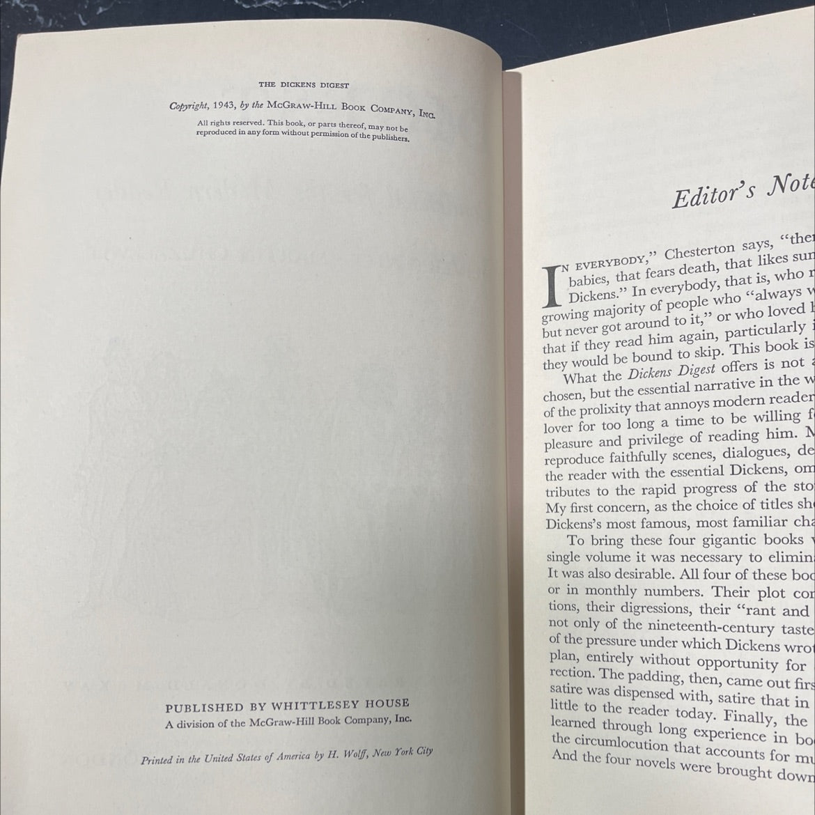 the dickens four great dickens masterpieces book, by charles dickens, 1943 Hardcover image 3