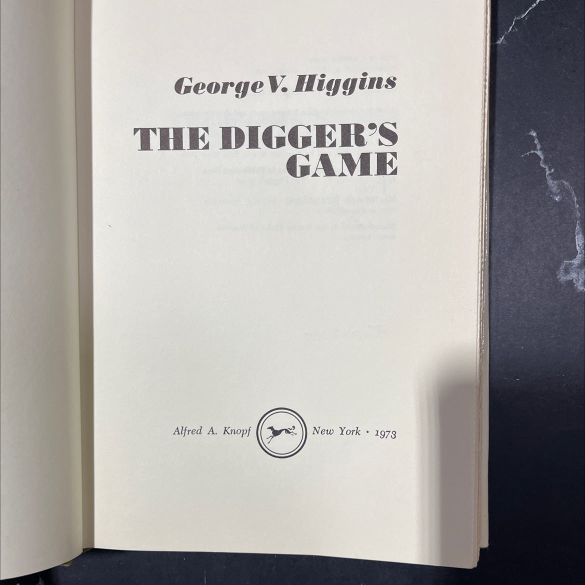 the digger's game book, by George V. Higgins, 1973 Hardcover, First Edition, Vintage image 2