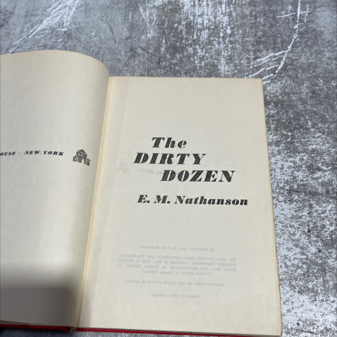 the dirty dozen book, by e. m. nathanson, 1965 Hardcover image 2