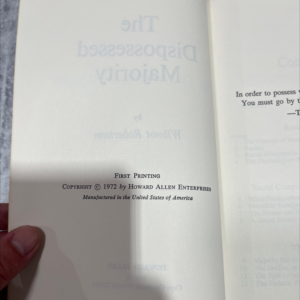 the dispossessed majority book, by wilmot robertson, 1972 Hardcover image 3