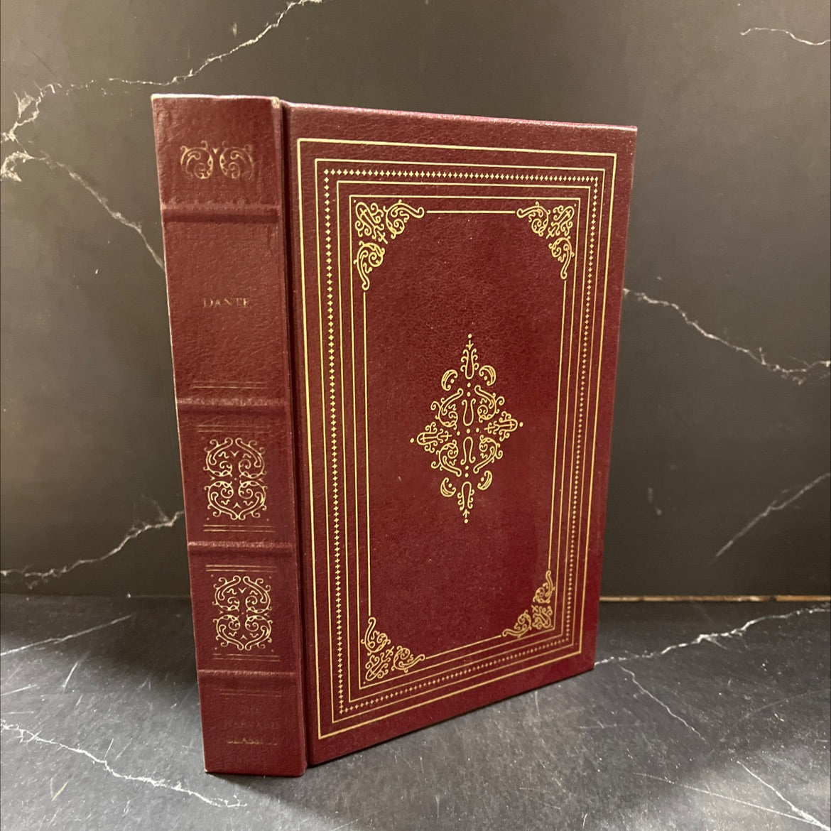 the divine comedy of dante alighieri hell purgatory paradise book, by dante alighieri, 1985 Leather image 1