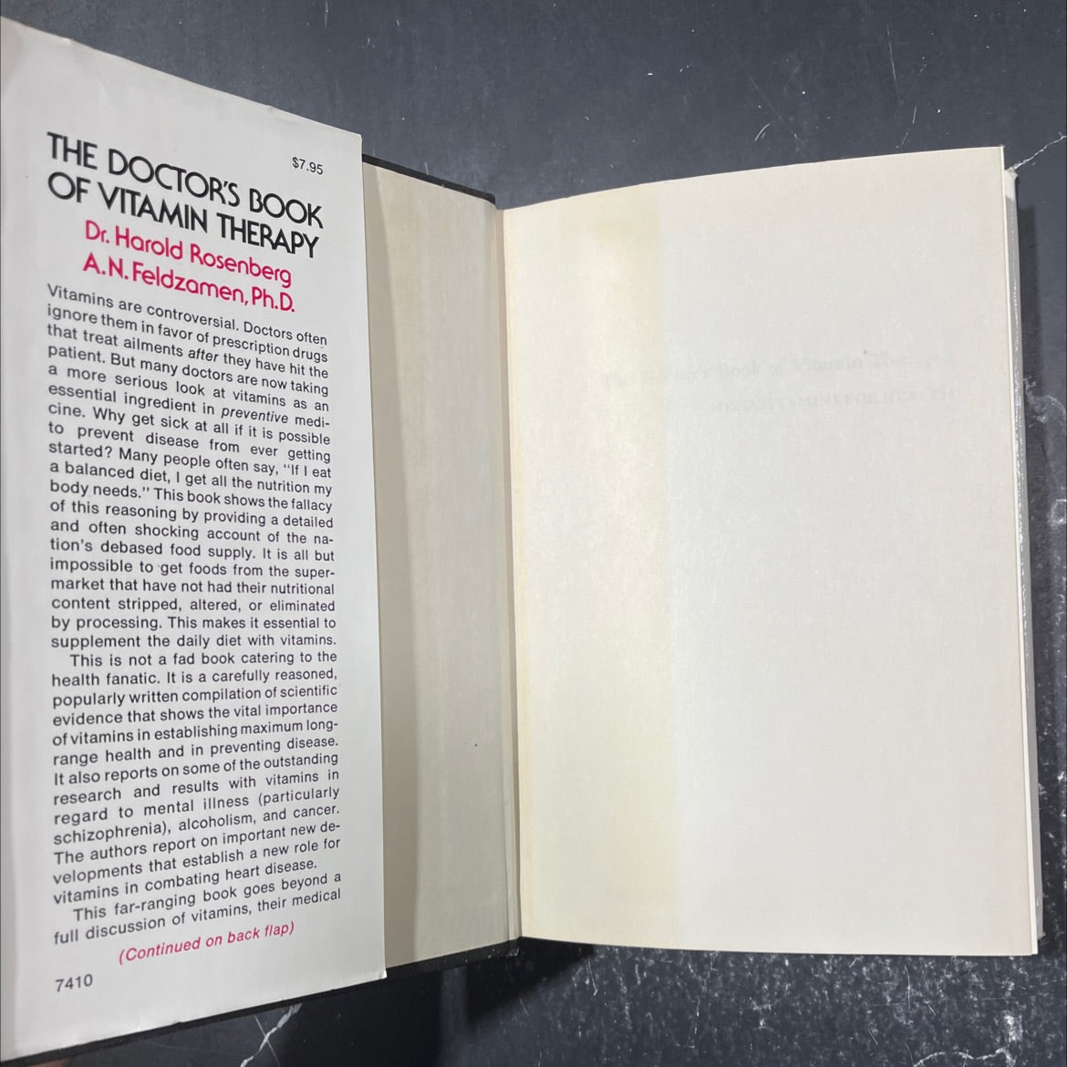 the doctor's book megavitamins of vitamin therapy: for health book, by dr. harold rosenberg, a. n. feldzamen, 1974 image 4