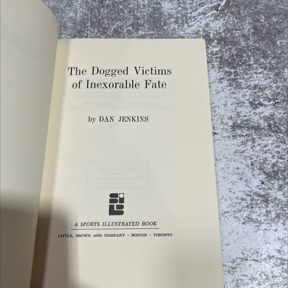 the dogged victims of inexorable fate book, by dan jenkins, 1970 Hardcover image 2