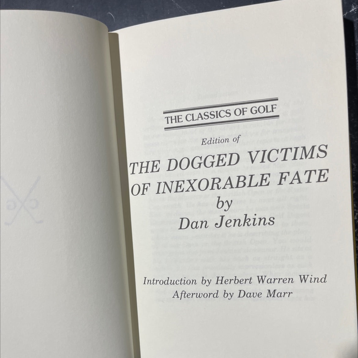the dogged victims of inexorable fate book, by Dan Jenkins, 1985 Hardcover image 2