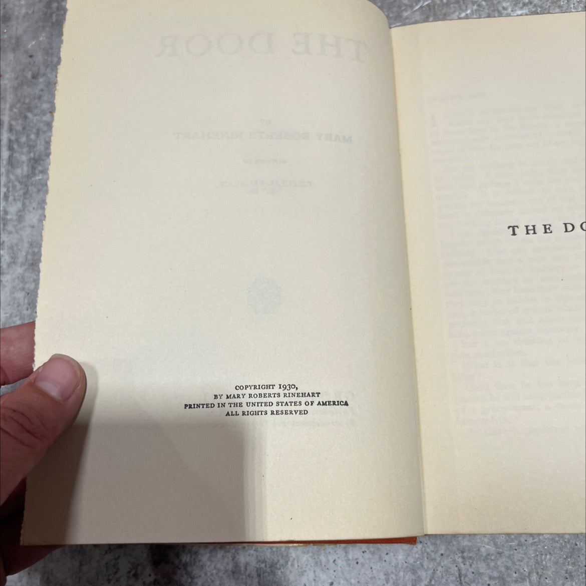 the door book, by mary roberts rinehart, 1930 Hardcover image 3