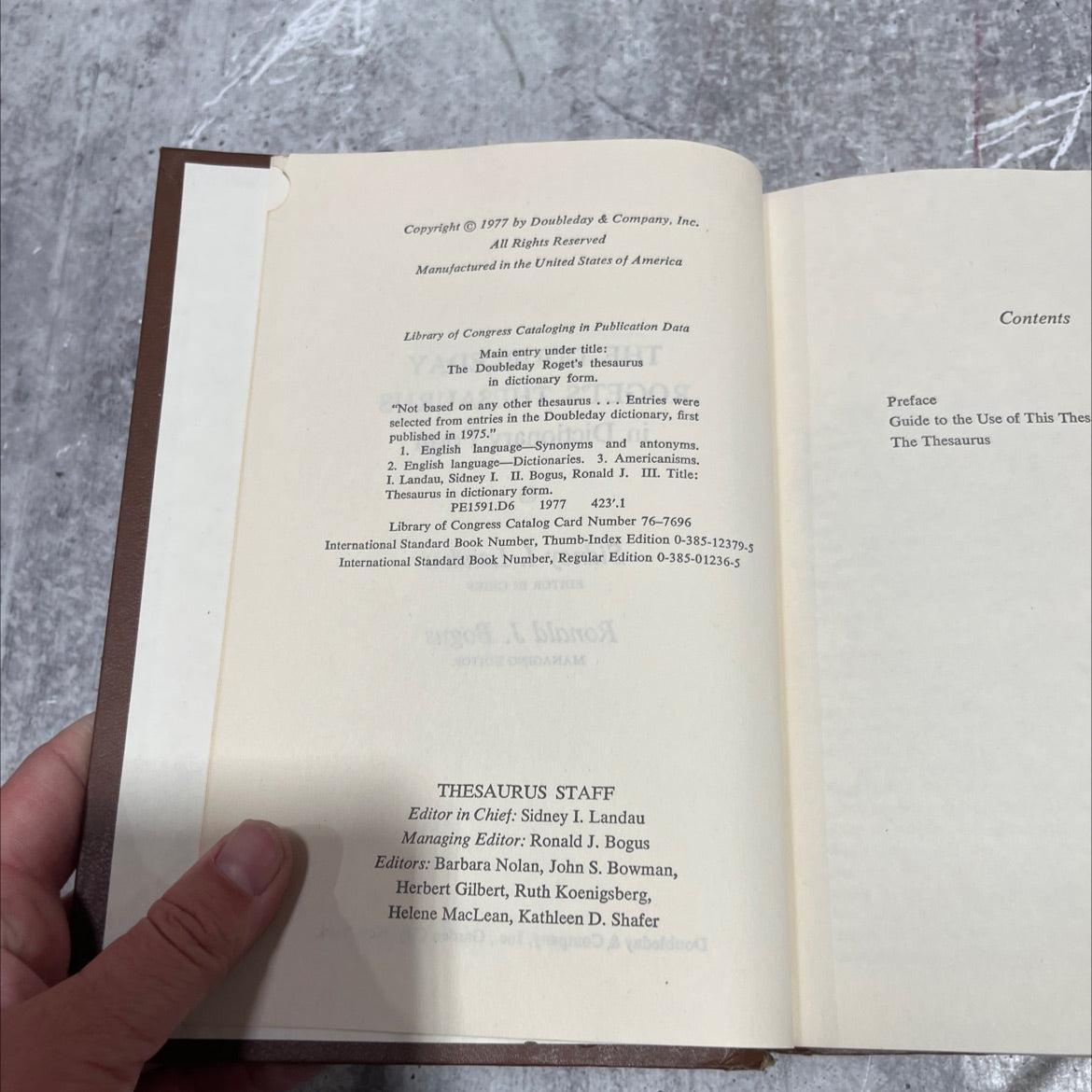 the doubleday roget's thesaurus in dictionary form book, by sidney i. landau, 1977 Hardcover image 3