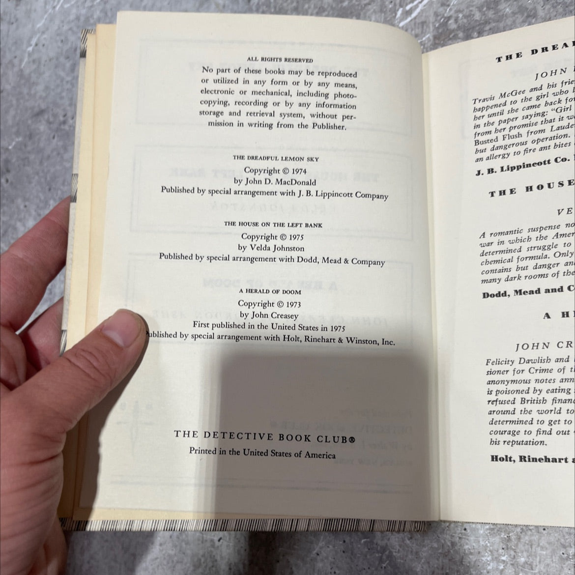 the dreadful lemon sky book, by john d. macdonald, 1974 Hardcover image 3