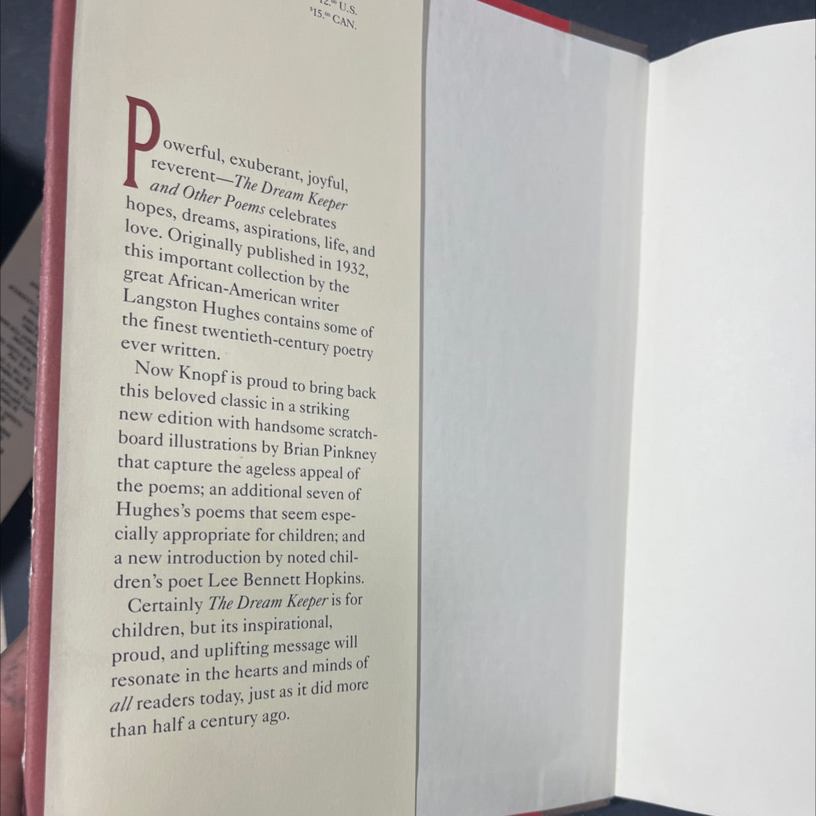 the dream keeper and other poems book, by langston hughes, 1994 Hardcover image 4