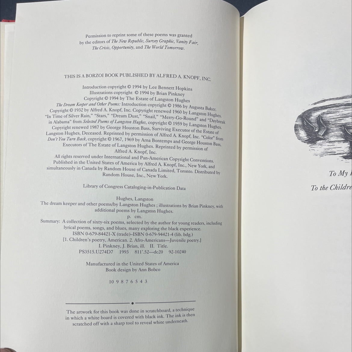 the dream keeper and other poems book, by langston hughes, 1994 Hardcover image 3