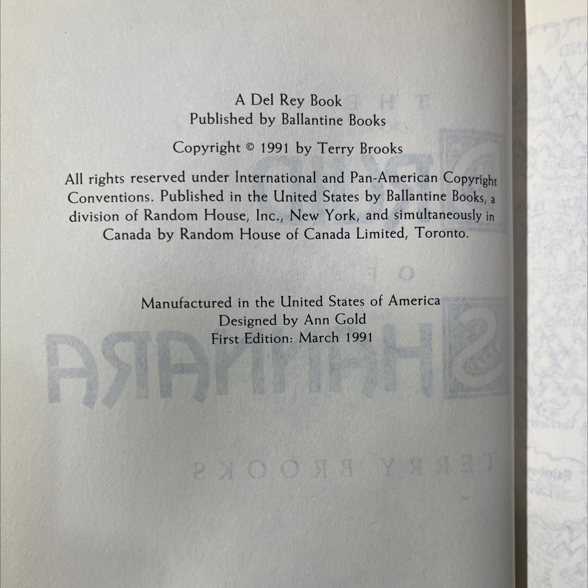 the druid book, by Terry Brooks, 1991 Hardcover image 3